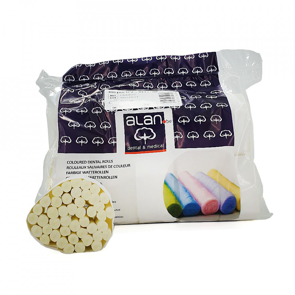 Set 500 rulouri de vata No. 1, colorate - imagine 2