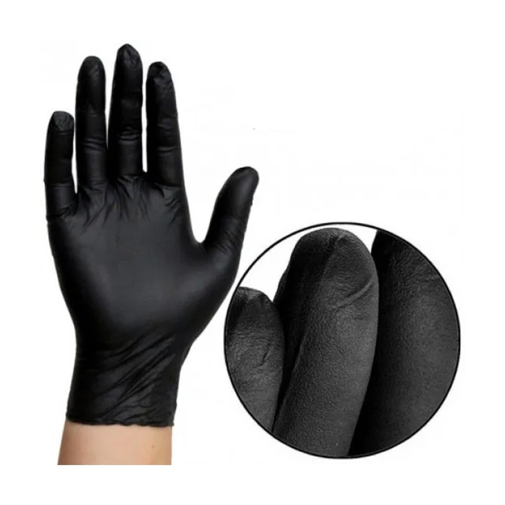 Pachet manusi Nitrylex negre, pentru examinare, 10 cutii (1 bax) - imagine 4
