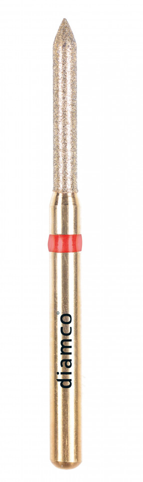 Set 5+1 Freze diamantate fine pentru finisare, aliaj rodium-platina - C21F - imagine 2