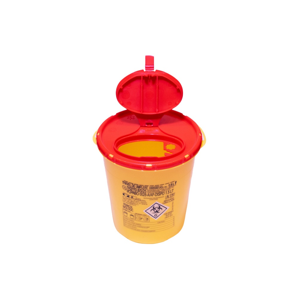 Container Deseuri Medicale Ascutite si intepatoare 1.5 L BioSafe - imagine 2