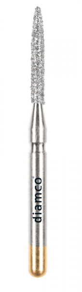 Set 5+1 Freze diamantate cu varf tip flacara lunga aliaj rodium-platina - S50