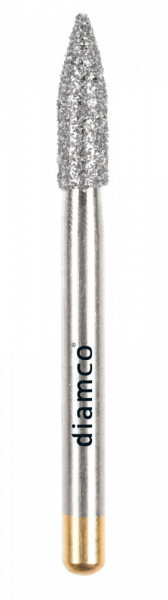 Set 5+1 Freze diamantate cu varf tip flacara lunga aliaj rodium-platina - S56