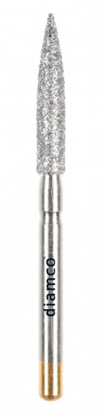 Set 5+1 Freze diamantate cu varf tip flacara lunga aliaj rodium-platina - S55