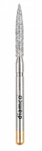 Set 5+1 Freze diamantate cu varf tip flacara lunga aliaj rodium-platina - S51 - Img 2