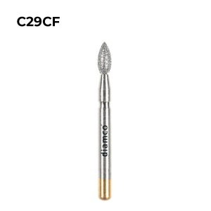 Set 5+1 Freze cilindrice cu capul rotunjit diamantate aliaj rodium-platina - C29CF