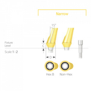Bont Angulat Cimentabil Narrow HEX [Angled Abutment] Dio - Img 1