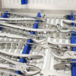Set 12 clesti extractie plus cutie de sterilizare argintii - Img 4
