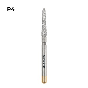 Set 5+1 Freze diamantate cu sanfren subgingival, aliaj rodium-platina - P4