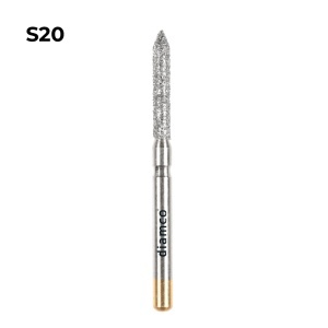 Set 5+1 Freze diamantate cu varf conic 50° aliaj rodium-platina - S20
