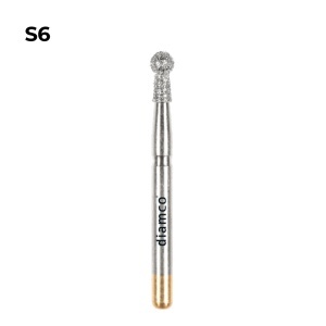 Set 5+1 Freze diamantate sferice aliaj rodium-platina S6