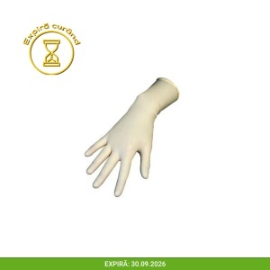 Mănuși chirurgicale sterile, pudrate, exp: 30.09.2026
