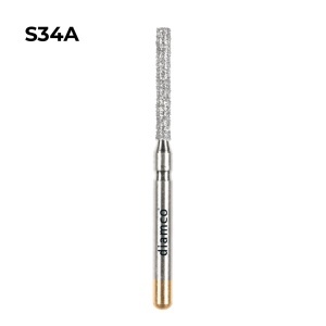 Set 5+1 Freze cilindrice cu capul drept diamantate aliaj rodium-platina - S34A