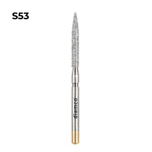 Set 5+1 Freze diamantate cu varf tip flacara lunga aliaj rodium-platina - S53