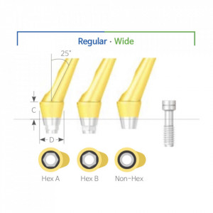 Bont Angulat Cimentabil Non-HEX [Cemented Angled Abutment Non-HEX] Dio - Img 1
