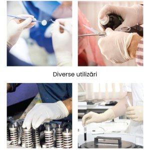 Mănuși de examinare din latex pudrate Bergamot, 100 bucăți - Img 4