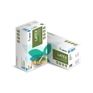 Mănuși de examinare din latex pudrate Bergamot, 100 bucăți