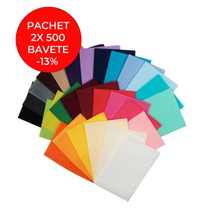 Pachet X 2 seturi 500 bavete dentare, pliate - Img 1