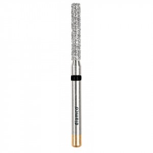 Set 5+1 Freze cilindrice cu capul drept diamantate aliaj rodium-platina - S34 - Img 2
