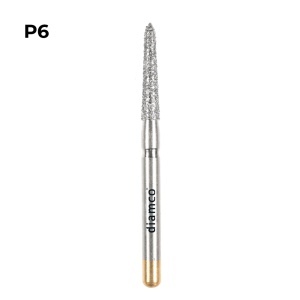Set 5+1 Freze diamantate cu sanfren subgingival, aliaj rodium-platina - P6
