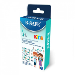 Set 10 măști medicale B-SAFE KIDS Tip IIR pentru copii