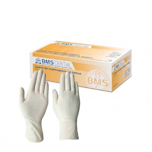 Mănuși de examinare din latex pudrate BMS Dental, 100 bucăți