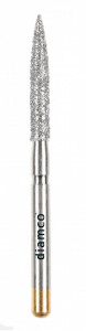 Set 5+1 Freze diamantate cu varf tip flacara lunga aliaj rodium-platina - S54 - Img 2