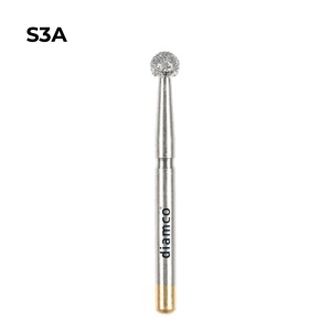 Set 5+1 Freze diamantate sferice aliaj rodium-platina S3A
