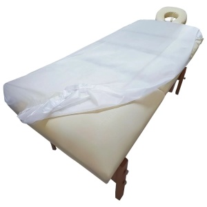 Cearceaf unica folosinta pentru pat cu elastic, 90x225cm, 10 bucati