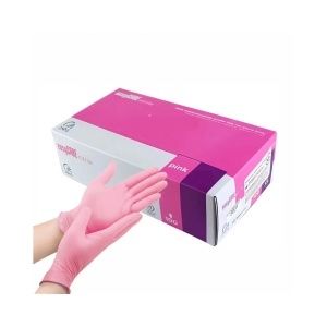 Mănuși nitril roz, nepudrate, Zarys EasyCare, 100 bucăți