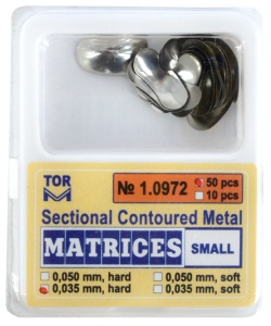 Matrici metalice secționale Medium cu bordură, hard, 50 bucăți – TOR VM