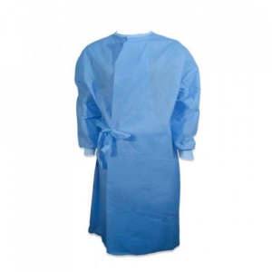 Halat de protecție steril cu legături și manșete, 40 g/m², albastru