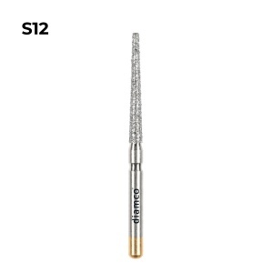 Set 5+1 Freze diamantate conice cu varful plat aliaj rodium-platina - S12