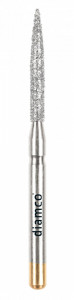 Set 5+1 Freze diamantate cu varf tip flacara lunga aliaj rodium-platina - S52 - Img 2