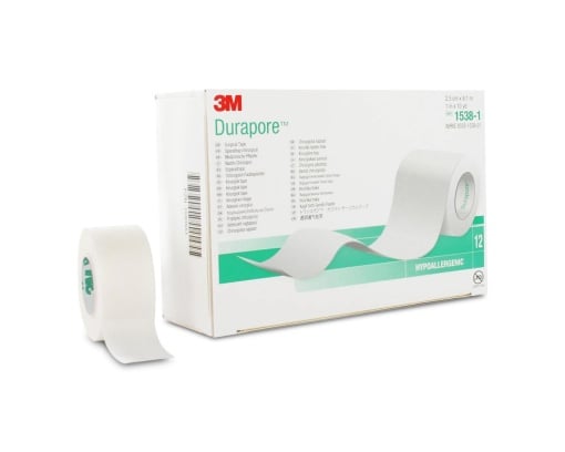 Leucoplast de mătase DURAPORE™ 3M, 25 mm x 9,14 m