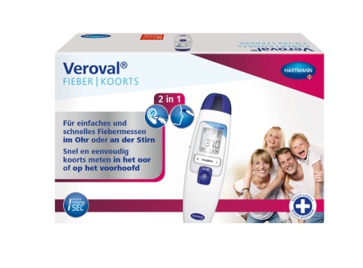 Termometru cu infrarosu pentru frunte si ureche Veroval Febra 2In1