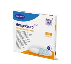 RespoSorb Silicone Border Heel 25 x 25cm - Pansament absorbant cu interfata de silicon, cu margini autoadezive - 3 buc/cutie