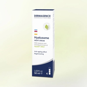 Dermasence Hyalusome Night Care 50 ml, tub și ambalaj