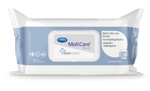 MoliCare Skin Servetele umede P50 - Servetele umede pentru igiena blanda a pielii; suprafata generoasa 20x30 cm - 50 buc/cutie
