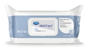 MoliCare Skin Servetele umede P50 - Servetele umede pentru igiena blanda a pielii; suprafata generoasa 20x30 cm - 50 buc/cutie