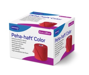 Peha-haft Color Red 6cm x 20m - Bandaj elastic de fixare, autoadeziv, fara latex - 1 buc/cutie