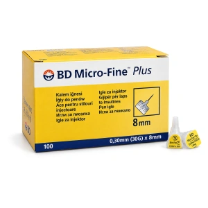 Ace pentru pen insulina, BD, Micro-Fine Plus 0.30mm (30G) x 8mm - 100 buc/cutie - Img 2