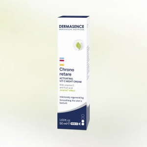 Chrono Retare - Cremă de noapte activatoare cu Vitamina C pentru ten matur 50+, 50 ml, DERMASENCE - Img 2