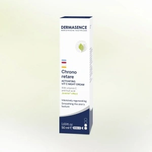 Chrono Retare - Cremă de noapte activatoare cu Vitamina C pentru ten matur 50+, 50 ml, DERMASENCE - Img 2