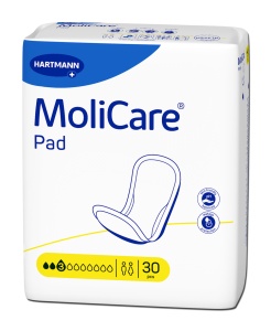 MoliCare Pad 3D P30 - Pachet de absorbante urologice destinate persoanelor cu incontinență urinară ușoară până la moderată. - 30 buc/cutie