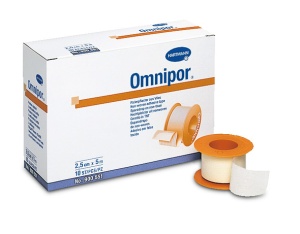 Omnipor 2,5cm x 5m - Plasture pentru fixare pe suport de hârtie - 1 buc/cutie