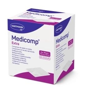 Medicomp Extra sterile, 6 straturi 10 x 10cm - Comprese din material neţesut în 6 straturi - 50 buc/cutie