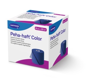 Peha-haft Color Blue 6cm x 20m - Bandaj elastic de fixare, autoadeziv, fara latex - 1 buc/cutie