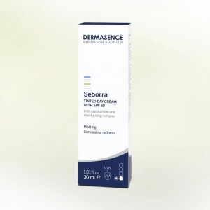 Seborra - Cremă de zi nuanțatoare pentru ten gras cu SPF 50, Medium, 30 ml, DERMASENCE - Img 2