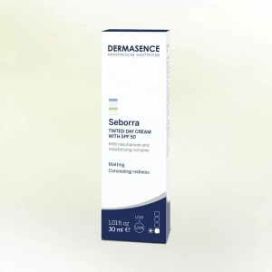 Seborra - Cremă de zi nuanțatoare pentru ten gras cu SPF 50, Medium, 30 ml, DERMASENCE - Img 2
