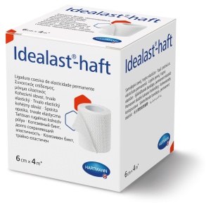 Idealast-haft 6cm x 4m - Faşă elastică autoadeziva pentru compresie moderata, culoare albă - 1 buc/cutie
